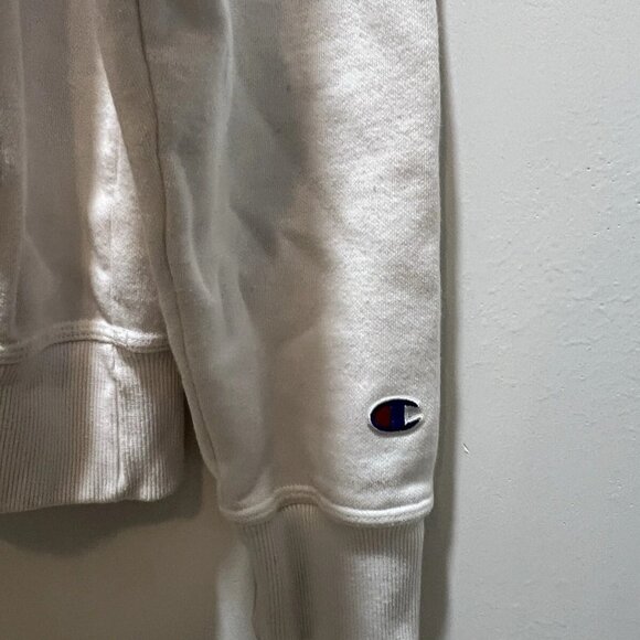 Champion Spellout Sweater Adult Medium White Hoodie Sweatshirt Pullover Mens - Picture 12 of 14